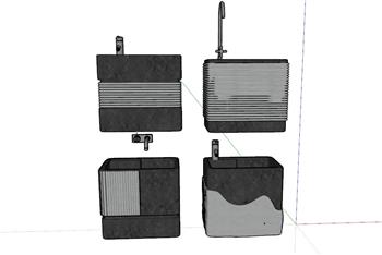 浴卫洁具水池SU模型
