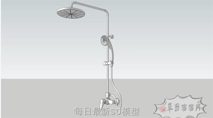 淋浴花洒浴卫SU模型
