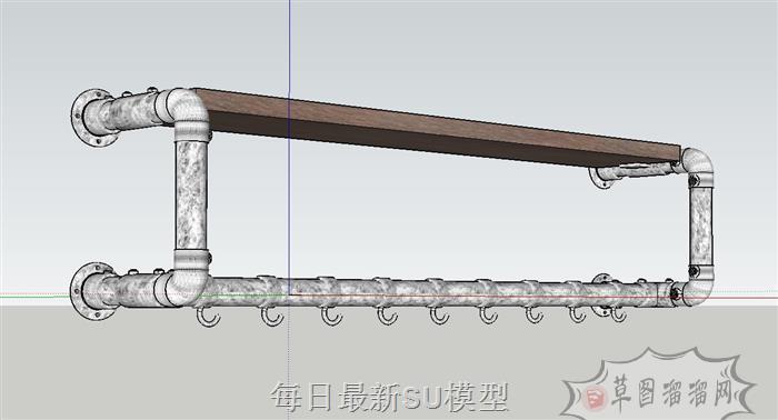 毛巾挂架浴卫SU模型
