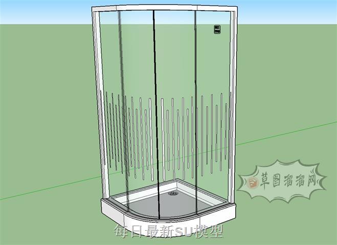 淋浴间玻璃隔断SU模型
