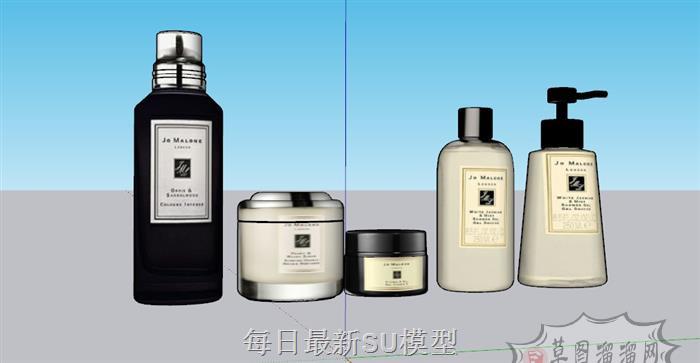 洗发水沐浴露SU模型