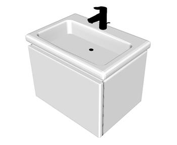 浴室柜洗手池洗漱台SU模型