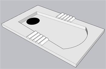 蹲便器蹲厕马桶SU模型