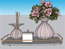浴室装饰花瓶SU模型 免费sketchup模型下载