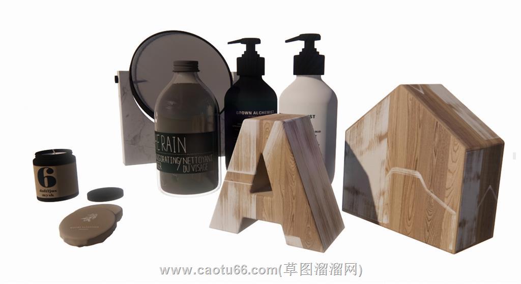 沐浴露洗发水SU模型
