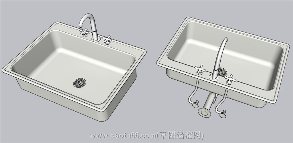 洗手台SU模型