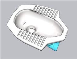 便池蹲便器SU模型