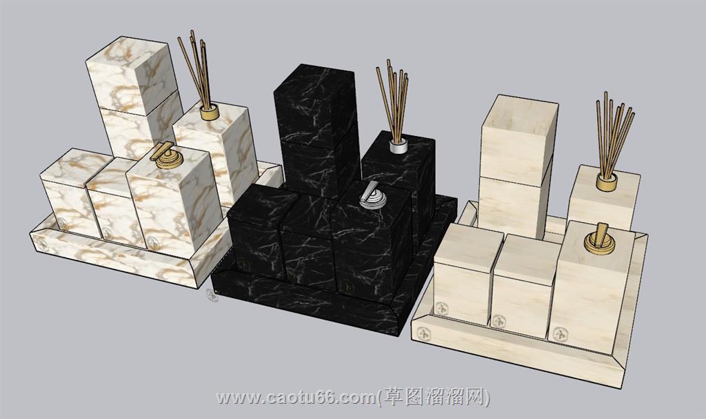 沐浴露洗发水SU模型