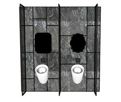 厕所便池SU模型