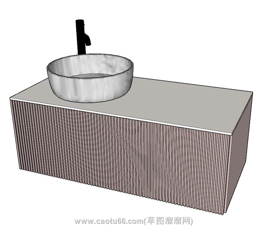 洗手台洗漱台SU模型
