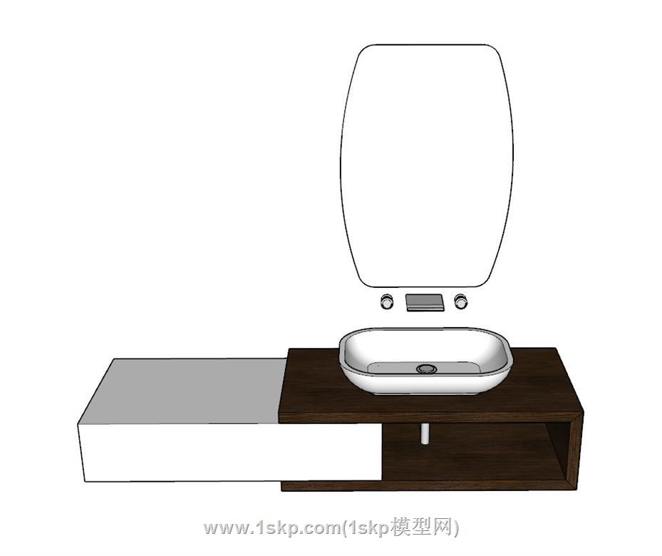 洗手盆SU模型