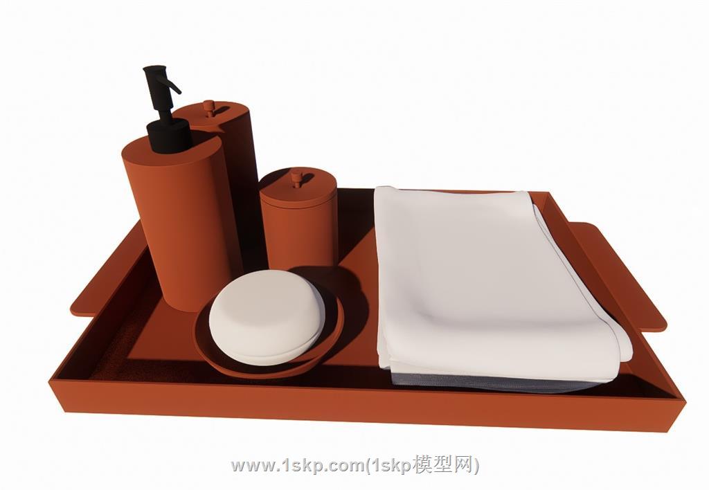 浴室摆件托盘SU模型