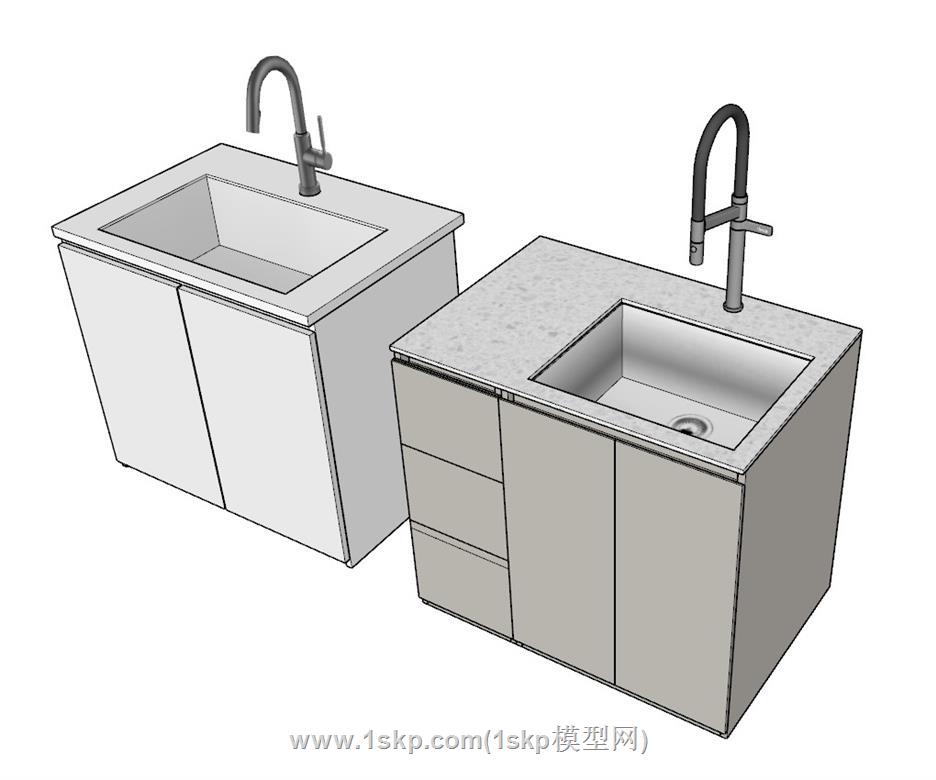 洗手池池盆SU模型