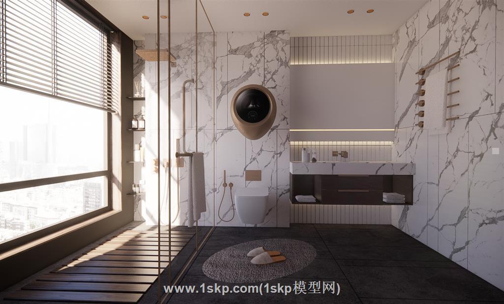 卫生间浴室SU模型