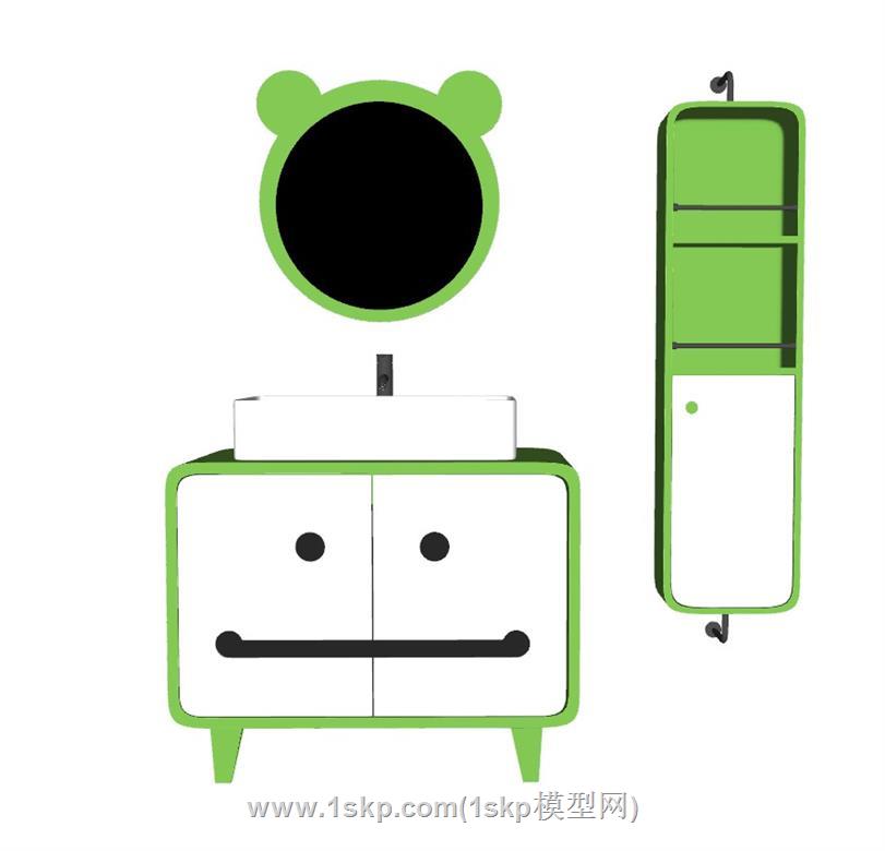 儿童洗手台洗手盆SU模型