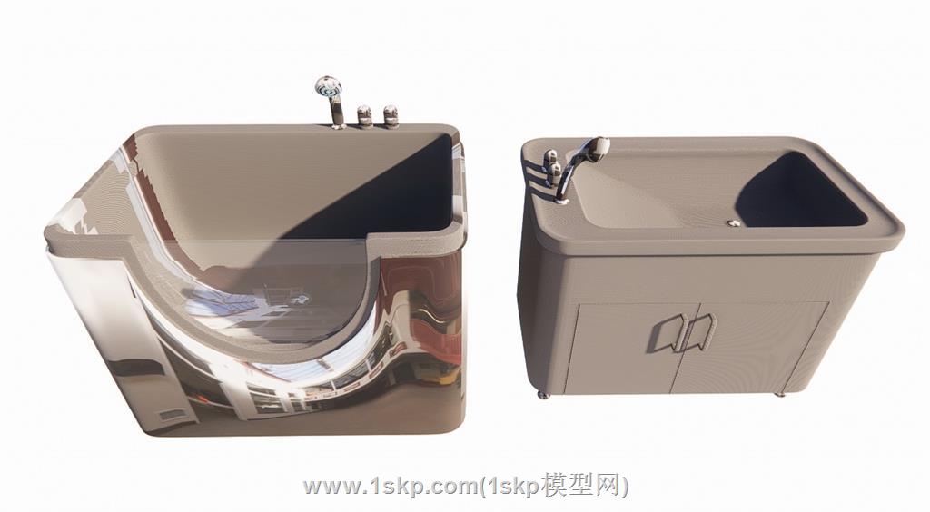 婴儿浴缸SU模型