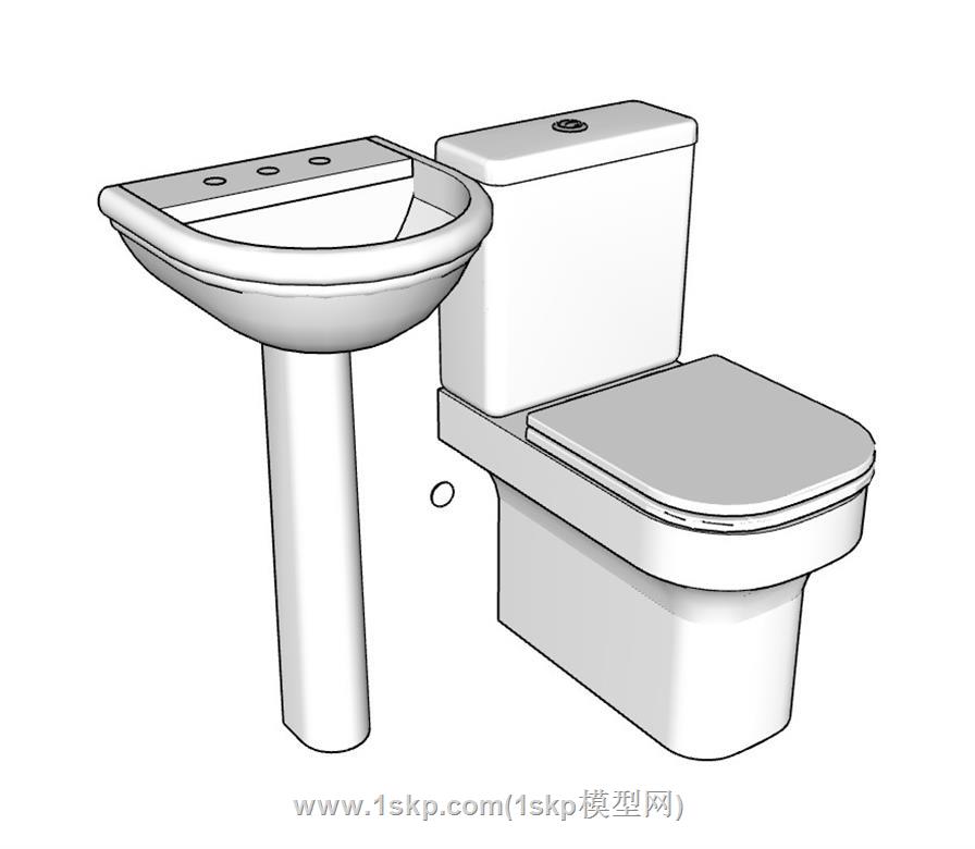 马桶SU模型