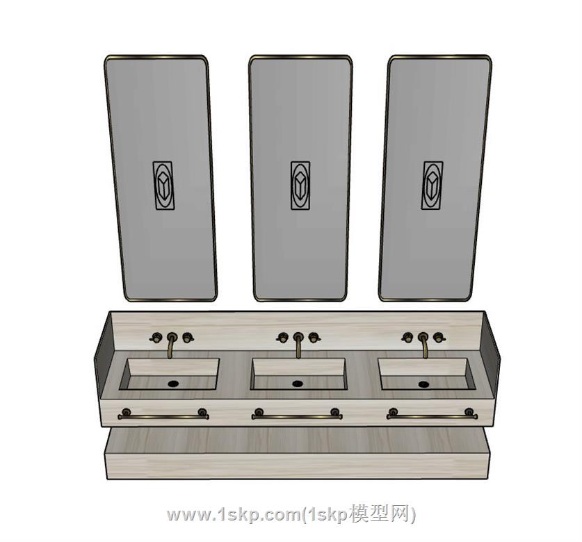 洗手台SU模型