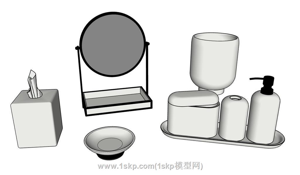 浴室摆件SU模型