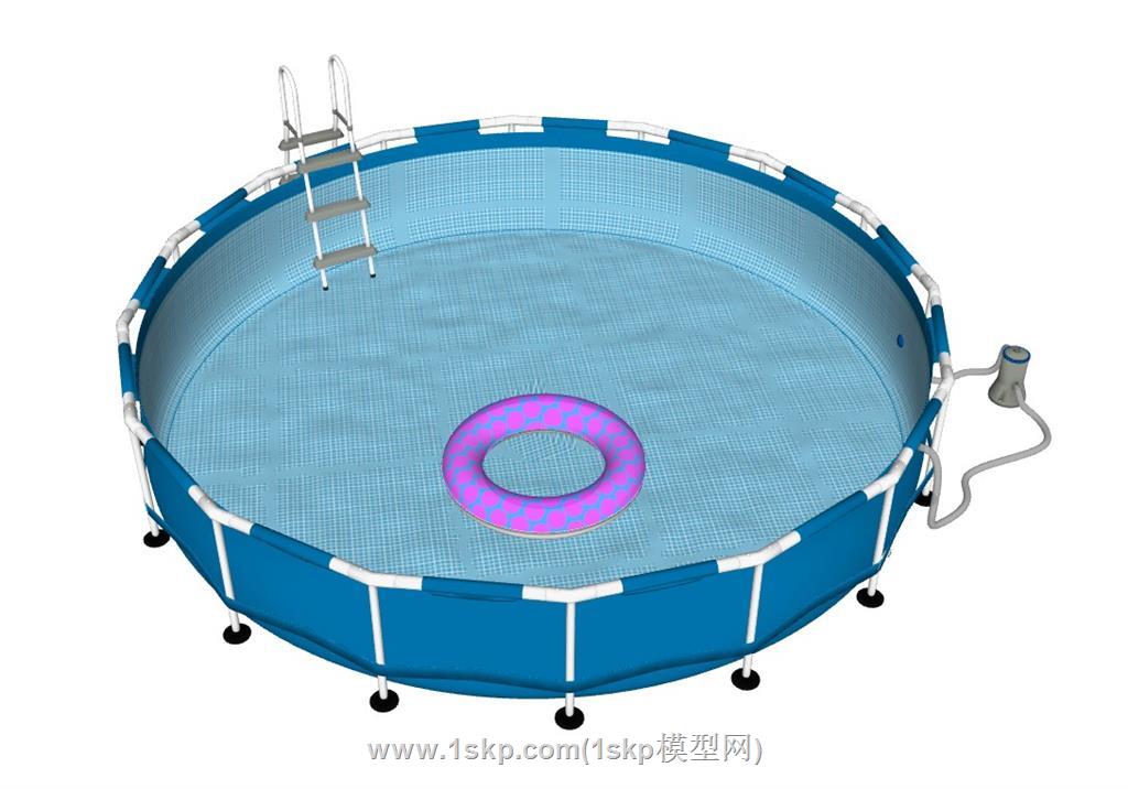 充气游泳池SU模型