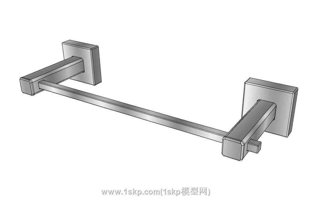 不锈钢毛巾架SU模型