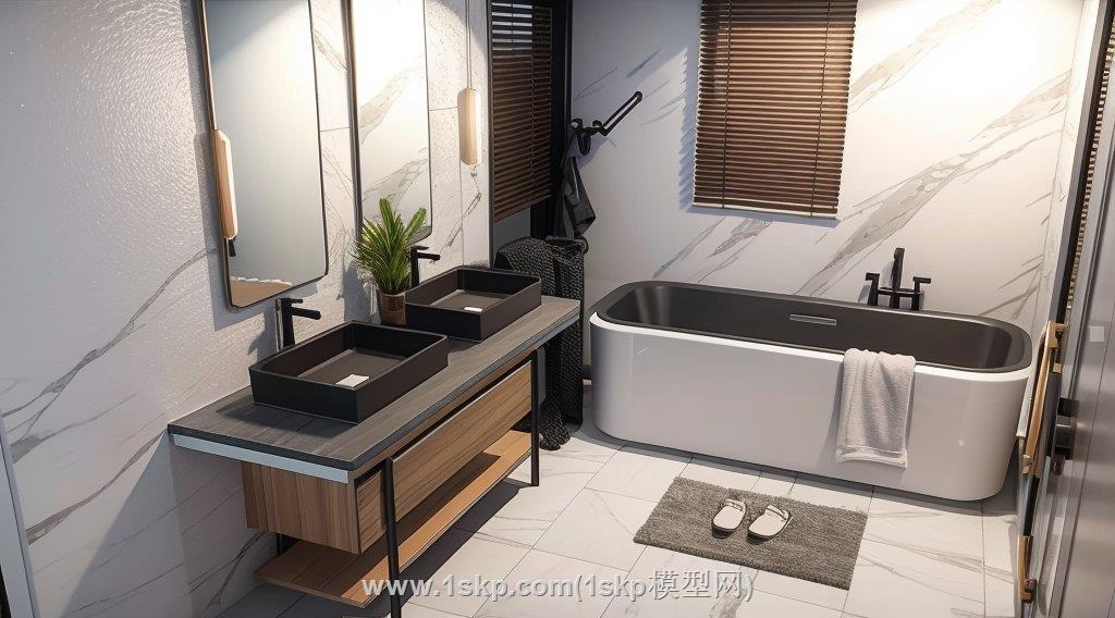 浴室沐浴间SU模型