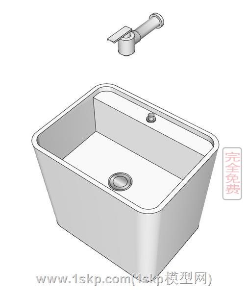 冲洗池拖把池