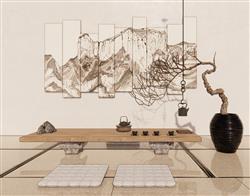 新中式茶桌装饰画造型画