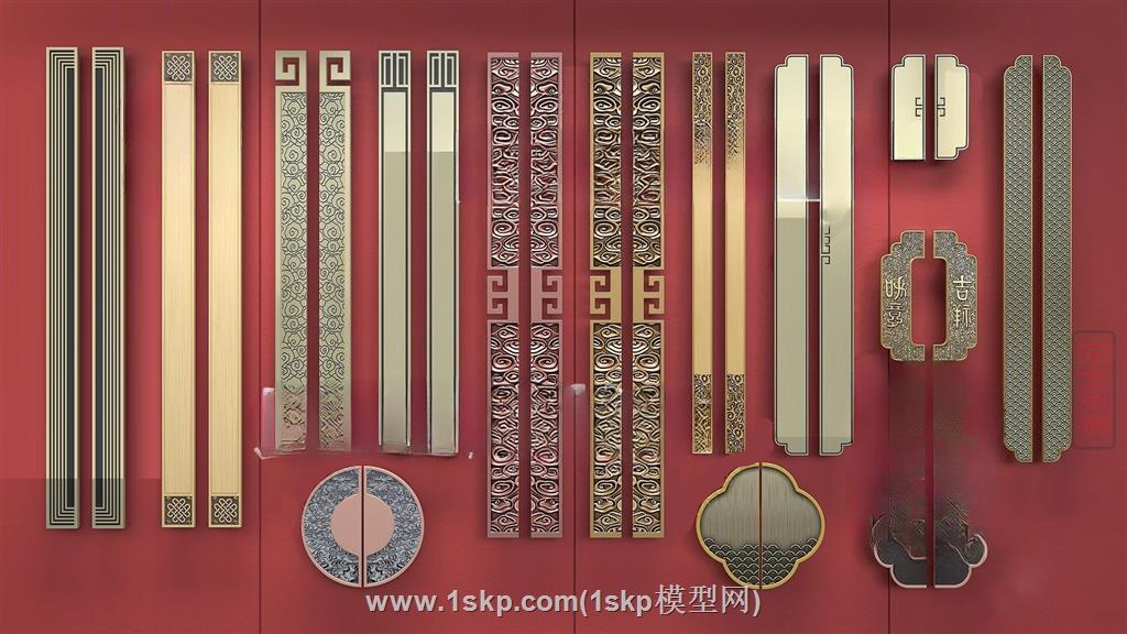 中式金属拉手门把手
