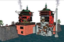 千与千寻油屋建筑