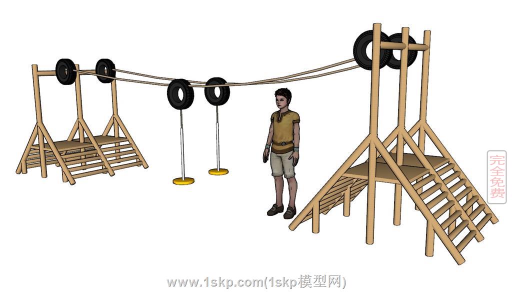 儿童滑索游乐设施
