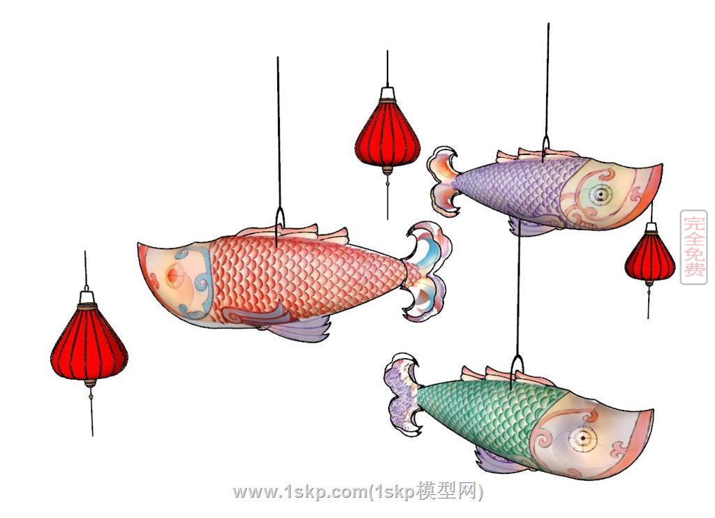 鲤鱼旗鱼灯