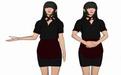 解说员服务员站姿人物SU模型