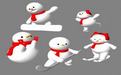 雪人雪王滑雪雕塑SU模型