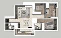 原木风格家装户型鸟瞰图SU模型 免费sketchup模型下载