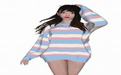 针织衣卫衣女孩的SU模型