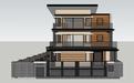 现代风独栋的别墅住宅SU模型