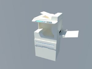 办公设备复印机扫描仪SU模型