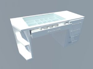 写字台书桌带抽屉桌子SU模型