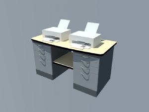 办公桌打印机SU模型