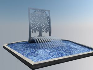 喷泉水景SU模型