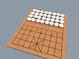 中国象棋棋盘象棋SU模型
