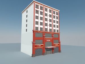 藏式旅店酒店SU模型