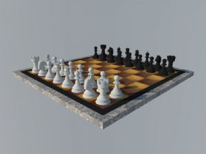 国际象棋棋盘SU模型