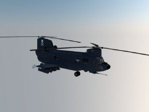 双旋翼武装直升机SU模型
