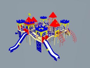 儿童城堡游乐设施SU模型
