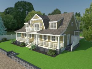 美式房子住宅SU模型