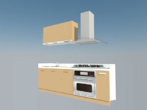 厨房橱柜消毒柜SU模型