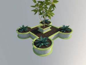 植物花箱SU模型
