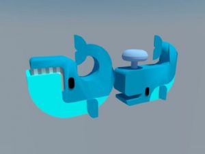 鲸鱼玩具雕塑SU模型